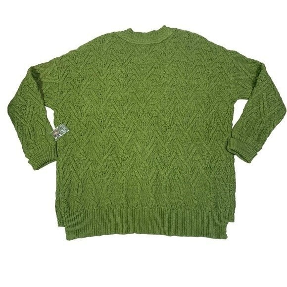 FREE PEOPLE MONTANA CABLE CARDIGAN SIZE XS IN AGED PINE NWOT - Picture 9 of 11